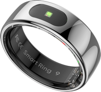 IMIKI - Smart Ring – Waterproof Fitness Tracker w/ Health & Sleep Monitoring, Touch Function – Si... - Large Front