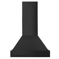 ZLINE - 30 inches - Externally Vented - Wall Range Hood - Black stainless steel - Large Front