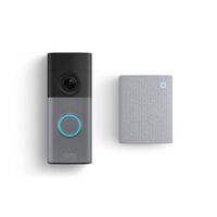 Ring - Wired Doorbell 2K (newest model), Speckled Gray + Chime (newest model) - Speckled Grey & W... - Large Front