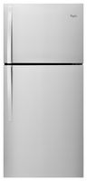 Whirlpool - 19.2 Cu. Ft. Top-Freezer Refrigerator - Monochromatic Stainless Steel - Large Front