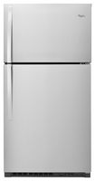 Whirlpool - 21.3 Cu. Ft. Top-Freezer Refrigerator - Monochromatic Stainless Steel - Large Front