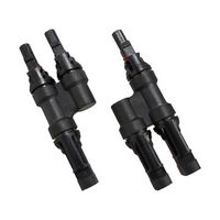 Renogy - Solar Y Connectors MMF+FFM Pair - Black - Large Front