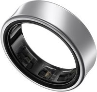 Samsung - Galaxy Ring – Size Before You Buy – Size 15 - Titanium Silver - Large Front