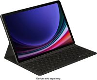 Samsung - Galaxy Tab S9/S9 FE Book Cover Keyboard Slim - Black - Large Front