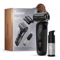 Manscaped - The Chairman Pro Essentials Kit Rechargeable Wet/Dry Electric Foil Face Shaver and Sk... - Large Front