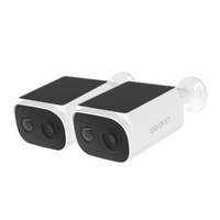 Swann - EVO Solar 2K Wireless Security Camera w 16GB Card - 2 Pack - Black - Large Front