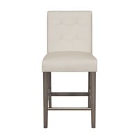 CorLiving - Leila Counter Height Barstool - White - Large Front