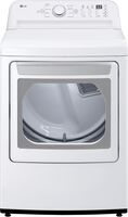 LG - 7.3 Cu. Ft. Ultra Large Rear Control Electric Dryer with Sensor Dry and LoDecibel Quiet Oper... - Large Front