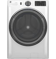 GE - 5.0 Cu. Ft. Stackable Smart Front Load Washer with Steam and SmartDispense - White - Large Front