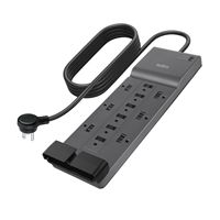 Belkin - Surge Protector for Home/Office with 12 AC outlets, 8-foot cord, 3940 joules of surge pr... - Large Front
