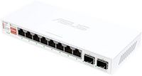 ASUS - QG-U1080 8-Port 2.5G + 2-Port 10G SFP+ Unmanaged Ethernet Switch - White - Large Front