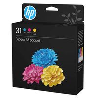 HP - 31 3-Pack Ink Bottles - Cyan/Magenta/Yellow - Large Front