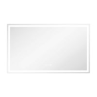 LOVMOR - 60 x 36 Inches Tempered Glass LED Bathroom Mirror with Anti-Fog & 3-Color Dimmable Light... - Large Front
