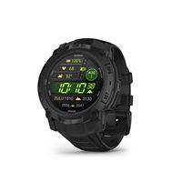 Garmin - Instinct 3 AMOLED GPS Smartwatch 50 mm Fiber-reinforced Polymer Tactical Edition - Black... - Large Front