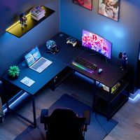 Bestier - L-Shaped Gaming Desk - 55