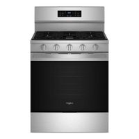 Whirlpool - 5.0 Cu. Ft. Freestanding Single Gas Range with Air Fry and Air Baking - Stainless Steel - Large Front