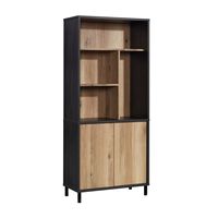 Sauder - Acadia Way Library Bookcase - Black - Large Front