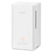 Costway 4L/1.06 Ultrasonic Humidifier with 2 Mist Levels 12H Timer Sleep Mode for Large Room - White - Large Front