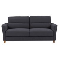 CorLiving - Georgia 3-Seat Fabric Upholstered Sofa - Dark Grey - Large Front