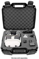 CASEMATIX - Hard Shell Custom Travel Case for Meta Quest 3S, 3 and 2 VR Headsets - Black - Large Front