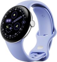 Google - Pixel Watch 4 (41mm) - Wi-Fi - Polished Silver Case - Iris Band - (2025) - Large Front