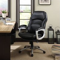 Serta - Back in Motion Health & Wellness Executive Chair - Black - Large Front