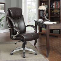 Serta - AIR Health & Wellness Big & Tall Executive Chair - Roasted Chestnut/Brown - Large Front