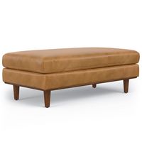 Simpli Home - Morrison Large Rectangular Ottoman - Sienna - Large Front