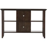 Simpli Home - Acadian Rectangular Solid Pine Console Table - Brown - Large Front