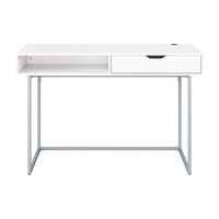 CorLiving - Auston 1-Drawer Desk - White - Large Front