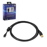 PowerA - USB Charge Cable for PlayStation 4 - Black - Large Front