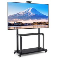Costway - Mobile TV Cart w/ Wheels Camera Shelf & AV Shelves for Most 32