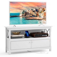 TV Cabinet Freestanding Wooden Console Media Entertainment Center Living Room - Large Front