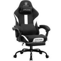 GTPlayer - GT905 Adjustable Gaming Chair with Breathable Fabric - White - Large Front