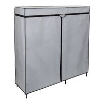Honey-Can-Do - 60In Wide Double Door Portable Wardrobe Closet - Gray - Large Front