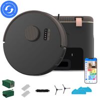 bObsweep - Bio Auto-Empty Robot Vacuum & Mop with 100-Day Dock, Activate Charcoal Odor Filtration... - Large Front