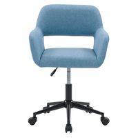 CorLiving - Marlowe Upholstered Task Chair - Light Blue - Large Front