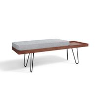 Burrow - Carta Hardwood Bench - Walnut - Large Front