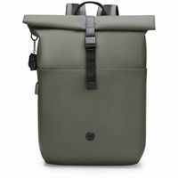 Swissdigital Design - LAMONE Rolltop TSA-Friendly Water-Resistant Backpack With USB Charging Port... - Large Front
