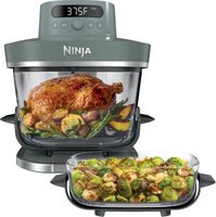 Ninja - Crispi Pro 6-in-1 Countertop Glass Air Fryer - Ash Gray - Large Front