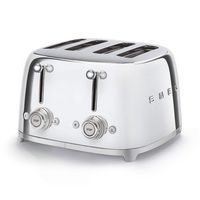 SMEG - TSF03 4-Slice Wide-Slot Toaster - Stainless Steel - Large Front
