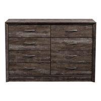 CorLiving - Newport 8 Drawer Dresser - Brown Washed Oak - Large Front