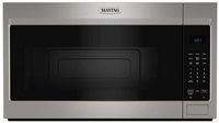 Maytag - 1.7 Cu. Ft. Over-The-Range Microwave with Non-Stick Interior Coating - Stainless steel - Large Front