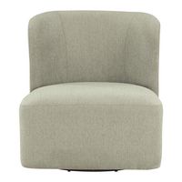 OSP Home Furnishings - Lucia Swivel Chair - Fog - Large Front