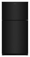 Amana - 33 in. Wide 21.3 cu. ft. Top-Freezer Refrigerator With Dual Crisper Drawers - Black - Large Front