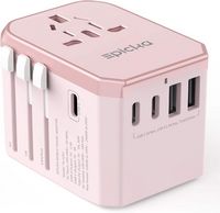 Epicka - Universal Travel Adapter with 3 USB-C and 2 USB-A Ports Charger for USA EU UK AUS (TA-10... - Large Front