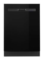 Whirlpool - Quiet Dishwasher with Boost Cycle and Pocket Handle - Black - Large Front