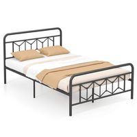 Costway Full Size Bed Frame Mattress Foundation with Headboard 12.5