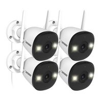 Defender - AI POWERED 4K Guard Pro Wi-Fi 6 Plug-in Security Camera, 4 Pack - White - Large Front