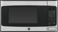 GE - 1.1 Cu. Ft. Mid-Size Microwave - Stainless steel - Large Front